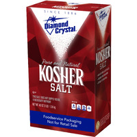 Diamond Crystal Kosher Salt - Full Flavor, No Additives And Less Sodium - Pure And Natural Since 1886 (Restuarant Pack) - 3 Pound Box