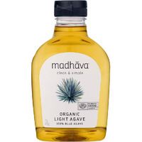 Madhava Organic Light Agave, 100% Pure Organic Blue Agave Nectar, Natural Sweetener, Sugar Alternative, Vegan, Organic, Non Gmo, Liquid Sweetener, 17 Ounce