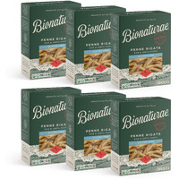 Bionaturae Penne Rigate Pasta Noodles - Gluten Free Pasta Organic, Rice & Lentil Pasta, Kosher Certified, High Protein, Non-Gmo, Usda Certified, Gluten Free Pastas, Crafted In Italy - 12 Oz, 6 Pack