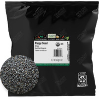 Frontier Co-Op Organic Whole Poppy Seed 1Lb - Bulk Bag Of Poppy Seeds For Baking, Salad Dressing, Cooking, Kosher Recipes And More