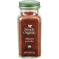 Simply Organic Chipotle Powder, 2.65 Ounce, Dried Smoked Jalapeno Peppers, Rich Aroma, Warm Smoky Taste With Mild Heat