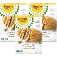 Simple Mills Almond Flour Baking Mix, Artisan Bread Mix - Gluten Free, Plant Based, Paleo Friendly, 10.4 Ounce (Pack Of 3)