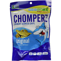 Seasnax Chomperz Crunchy Original Seaweed Chips, 1 Ounce -- 8 Per Case.