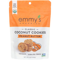 Emmys Organic Peanut Butter Coconut Cookie, 6 Oz