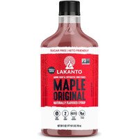 Lakanto Sugar Free Maple Syrup With Monk Fruit & Erythritol For Pancakes, Waffles, Oatmeal, Coffee, Tea, Granola, Frosting & Dressing, Zero Sugar, Keto, Vegan, Gluten Free, 1 G Net Carbs, 13 Fl Oz