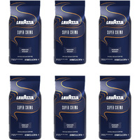 Lavazza Lav4202 Super Crema Espresso Coffee Beans, Italian Bar And Cafeteria (Pack Of 6)