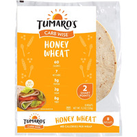 Tumaro's 8 Inch Carb Wise Wraps - Honey Wheat -8 Count (Pack Of 6)