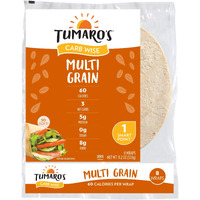 Tumaro's 8"" Carbwise Wraps - Multigrain - 8 Count - Case Of 6