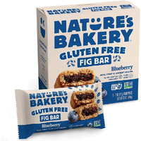 Natures Bakery Gluten Free Fig Bars, Blueberry, Real Fruit, Vegan, Non-Gmo, Snack Bar, 1 Box With 6 Twin Packs (6 Twin Packs)