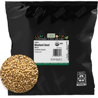 Frontier Co-Op Organic Bulk Whole Yellow Mustard Seeds, 1Lb (16 Oz - 453 Gr) - Spice Jar Refill, Restaurant Supply