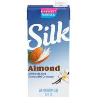 Silk Shelf-Stable Almondmilk, Unsweetened Vanilla, Dairy-Free, Vegan, Non-Gmo Project Verified, 1 Quart