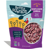 Seven Sundays Sunflower Cereal, Real Berry, 8 Oz Bag, Grain & Gluten Free, 5G Upcycled Protein, 0G Refined Sugar, Crunchy Fruity Snack