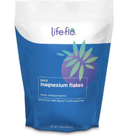 Life-Flo Pure Magnesium Bath Flakes - Relaxing Bath Soak - Concentrated Magnesium Chloride Flakes From The Zechstein Seabed - Relief And Relaxation W/Ancient Trace Minerals - 60-Day Guarantee, 1.65Lb