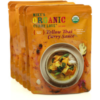 Mike's Organic Yellow Thai Curry Sauce Made In Thailand, Authentic & Premium | 6 X 8.8 Oz Pouch