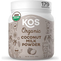 Kos Organic Coconut Milk Powder, Usda Certified Organic - 0G Sugar, Mct Plant Based Creamer For Coffee, Smoothies, Vegan, Keto, Paleo Friendly, Non-Gmo, Gluten Or Dairy- 12.6Oz, 179 Servings