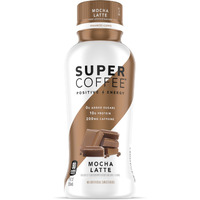 Super Coffee, Iced Keto Coffee (0G Added Sugar, 10G Protein, 80 Calories) [Mocha Latte] 12 Fl Oz, 1 Pack | Iced Coffee, Protein Coffee, Coffee Drinks, Smart Coffee - Soyfree Glutenfree