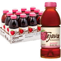 Tejava Unsweetened Raspberry Black Iced Tea, 16.9Oz Pet Bottles, Award Winning, Non-Gmo-Verified, From Rainforest Alliance-Certified Farms (12 Pack)