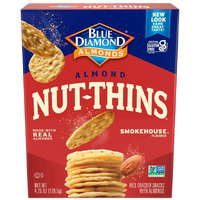 Blue Diamond Almonds Nut-Thins Cracker Crisps, Smokehouse, 4.25 Ounce (Pack Of 12)