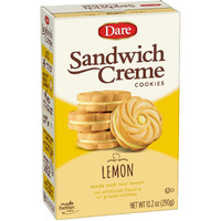 Dare Lemon Crme Cookies  Made Fresh With Real Lemon Filling And No Artificial Flavors, Peanut Free  10.2 Ounces (Pack Of 12)
