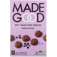 Madegood Double Chocolate Soft-Baked Cookies, 0.85Oz Each, Organic Snacks
