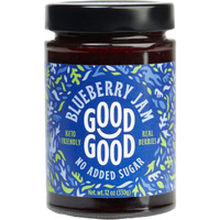 Good Good No Added Sugar Blueberry Jam - Keto Friendly Jelly - Low Carb, Low-Calorie And Vegan - Diabetic Friendly - 12Oz / 330G (Pack Of 1)