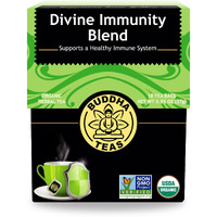 Buddha Teas - Organic Divine Immunity Blend - Herbal Tea - For Health & Wellbeing - With Antioxidants & Minerals - Clean Ingredients - Caffeine Free - Ou Kosher & Non-Gmo - 18 Tea Bags (Pack Of 1)