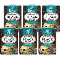 Eden Organic Black Beans No Salt Added 15 Oz (Pack Of 6)