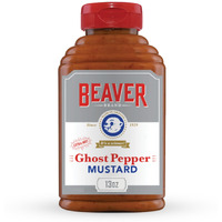Beaver Extra Hot Ghost Pepper Mustard, 13 Oz Squeeze Bottle