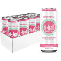 Hiball Energy Seltzer Water, Caffeinated Sparkling Water Made With Vitamin B12 And Vitamin B6, Sugar Free ,16 Fl Oz (Pack Of 8), Watermelon