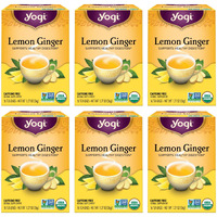 Yogi Tea - Lemon Ginger (6 Pack) - Supports Healthy Digestion - 96 Tea Bags