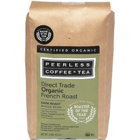 Peerless Organic Dark Roast Whole Bean Coffee (2 Lb.) - Direct Trade Organic French Roast, Made From 100% Arabica Beans From Peru