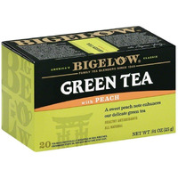 Bigelow Tea Green Tea - With Peach - Case Of 6-20 Bag