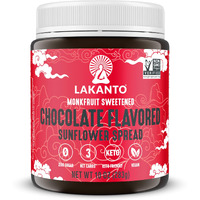 Lakanto Sugar Free Chocolate Sunflower Spread - Monk Fruit Sweetener, Keto Diet Friendly, Vegan, Dutch Cocoa, Chocolate Spread Use For Breakfast, Desserts, Snacks, And More (10 Oz)