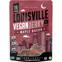 Louisville Vegan Jerky - Maple Bacon Vegan Meat - Lip-Smacking Vegan-Friendly & Vegetarian Jerky - Non-Gmo Soy Protein, Gluten-Free High Protein Vegan Snacks