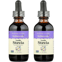 Nunaturals Liquid Vanilla Stevia, Sugar-Free Sweetener, Plant-Based Sugar Substitute, Zero Calorie, 2Oz (2-Pack)