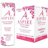 Aspire Healthy Energy, Calorie Burning, Zero Calorie, Zero Sugar Drink Raspberry + Acai 4-Pack