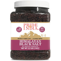 Pride Of India - Himalayan Black Rock Salt - Coarse Grind, 2.2 Pound (1 Kg) - Kala Namak - Contains 84+ Minerals - Perfect For Cooking, Tofu Scrambles, Grinder Use, Kitchen, Restaurant & Bath Salt