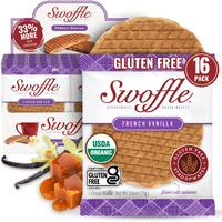 Gluten Free Organic Stroopwafels By Swoffle - French Vanilla | (16) 1.16Oz Wafers | Non-Gmo, Wheat Free, Kosher, Soy Free, Nut Free And All Natural!