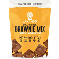 Lakanto Sugar Free Brownie Mix - Sweetened With Monk Fruit Sweetener, Keto Diet Friendly, Delicious Dutched Cocoa, High In Fiber, 3G Net Carbs, Gluten Free, Easy To Make Dessert (Pack Of 1)