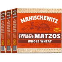 Manischewitz Passover Whole Wheat Matzo 10 Oz (3 Pack) Thin, Crisp & Delicious, Just 2 Ingredients!