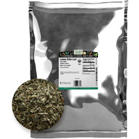 Frontier Co-Op Organic Cut & Sifted Lemon Balm Leaf 1Lb - Dried Lemon Balm Herb Lemon Balm Loose Leaf Tea Herb - Melissa Tea, Toronjil Tea