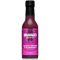 Ghost Pepper And Blueberry Hot Sauce By Bravado Spice Featured On Hot Ones Gluten Free, Vegan, Low Carb, Paleo Hot Sauce All Natural 5 Oz Hot Sauce Bottle Award Winning Gourmet Hot Sauce