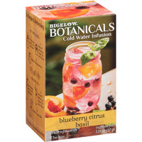 Bigelow Botanicals Cold Water Infusion Blueberry Citrus Basil Tea Bags 18 Count Box (Pack Of 1), Herbal Infusion, Caffeine Free, 18 Tea Bags Total