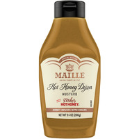 Maille X Mike's Hot Honey Special Edition Savory-Sweet Condiment With A Spicy Kick Hot Honey Dijon Mustard Gluten-Free, Shelf-Stable 9.4Oz
