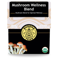 Buddha Teas - Organic Mushroom Wellness Blend - Herbal Tea - For Health & Wellbeing - With Antioxidants & Minerals - Clean Ingredients - Caffeine Free - Ou Kosher & Non-Gmo - 18 Tea Bags (Pack Of 1).
