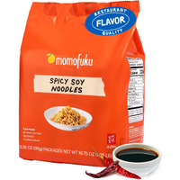 Momofuku Spicy Soy Ramen Noodles By David Chang, 5 Count (Pack Of 1) Air-Dried Vegan Instant Noodles With Sauce