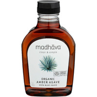 Madhava Organic Agave, Bottle, 100% Pure Organic Blue Agave Nectar, Amber, 1.06 Pound