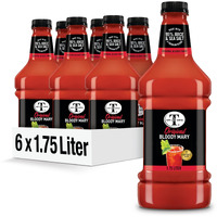Mr & Mrs T Original Bloody Mary Mix, 1.75 L Bottle (Pack Of 6), Tomato Juice Blend Cocktail Mixer, Premium Ingredients, Perfect For Bloody Mary And Mocktail Drinks