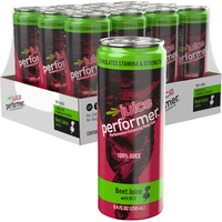 Juice Performer Beet Juice With Vitamin B12 - Natural Pre-Workout Beetroot Juice For Boosting Stamina & Strength - Vegetable Juice With B12 Energy Booster - Superfood 8.4 Fl.Oz. (12 Pk) Vegan