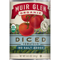 Muir Glen Organic Diced Canned Tomatoes, No Salt Added, 14.5 Oz.